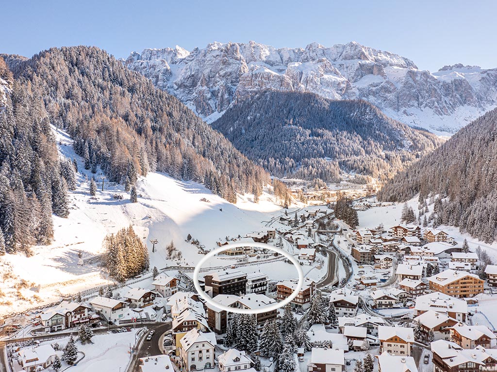 Hotel on the ski slopes in Selva di Val Gardena